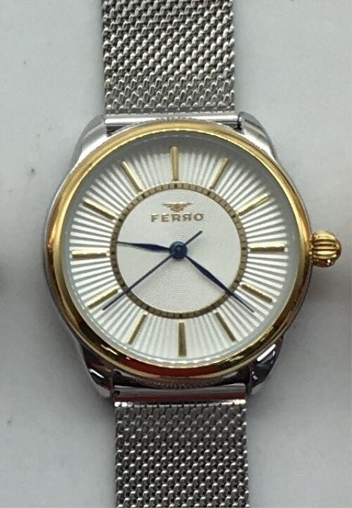 Ferro 30 mm Gümüş Hasır Kordon Kadın Kol Saati F21152C-D F21152C-D