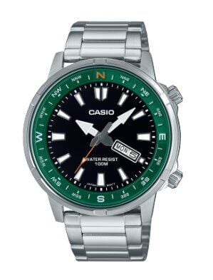 Casio MTD-130D-1A3VDF Quartz Çelik Gri Siyah Kadran 10 ATM 44 mm Erkek Kol Saati
