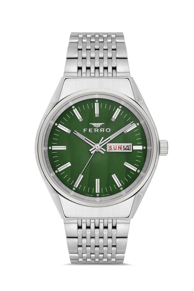 Ferro Gümüş Çelik Kordon Erkek Kol Saati FM43012A-A6