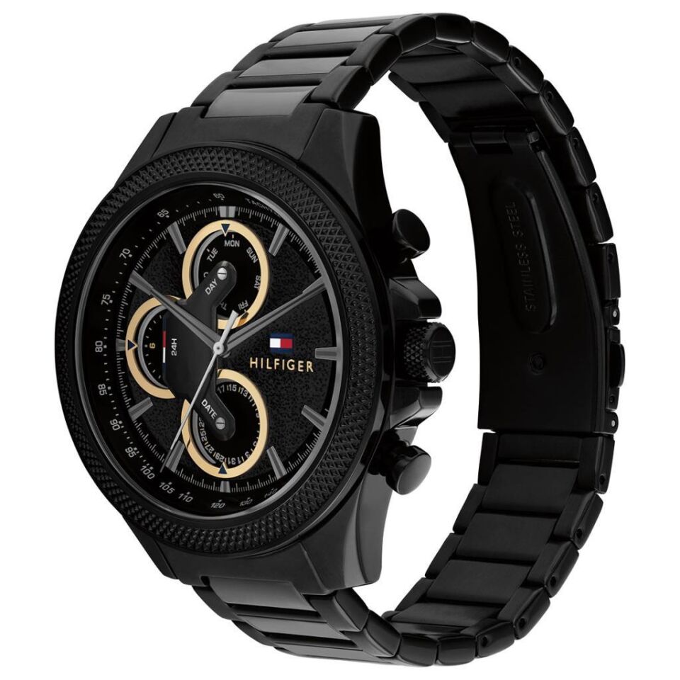 Tommy Hilfiger TH1792081 Quartz Çelik Siyah 46 mm Erkek Kol Saati