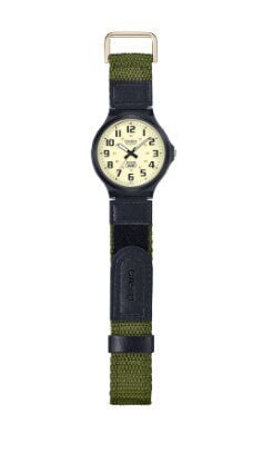 Casio MW-240B-3BVDF Quartz Nato Yeşil-Siyah Krem Kadran 44 mm Erkek Kol Saati