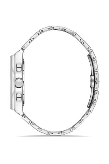 Ferro Gümüş Çelik Kordon Erkek Kol Saati FM40132A-A6 Tüm Fonksiyonlar Aktif 3 ATM Su Geçirmez