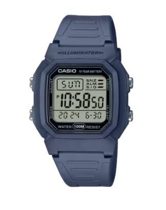 Casio W-800H-2AVDF Quartz Silikon Lacivert 10 ATM Organik Cam 37 mm Erkek Kol Saati