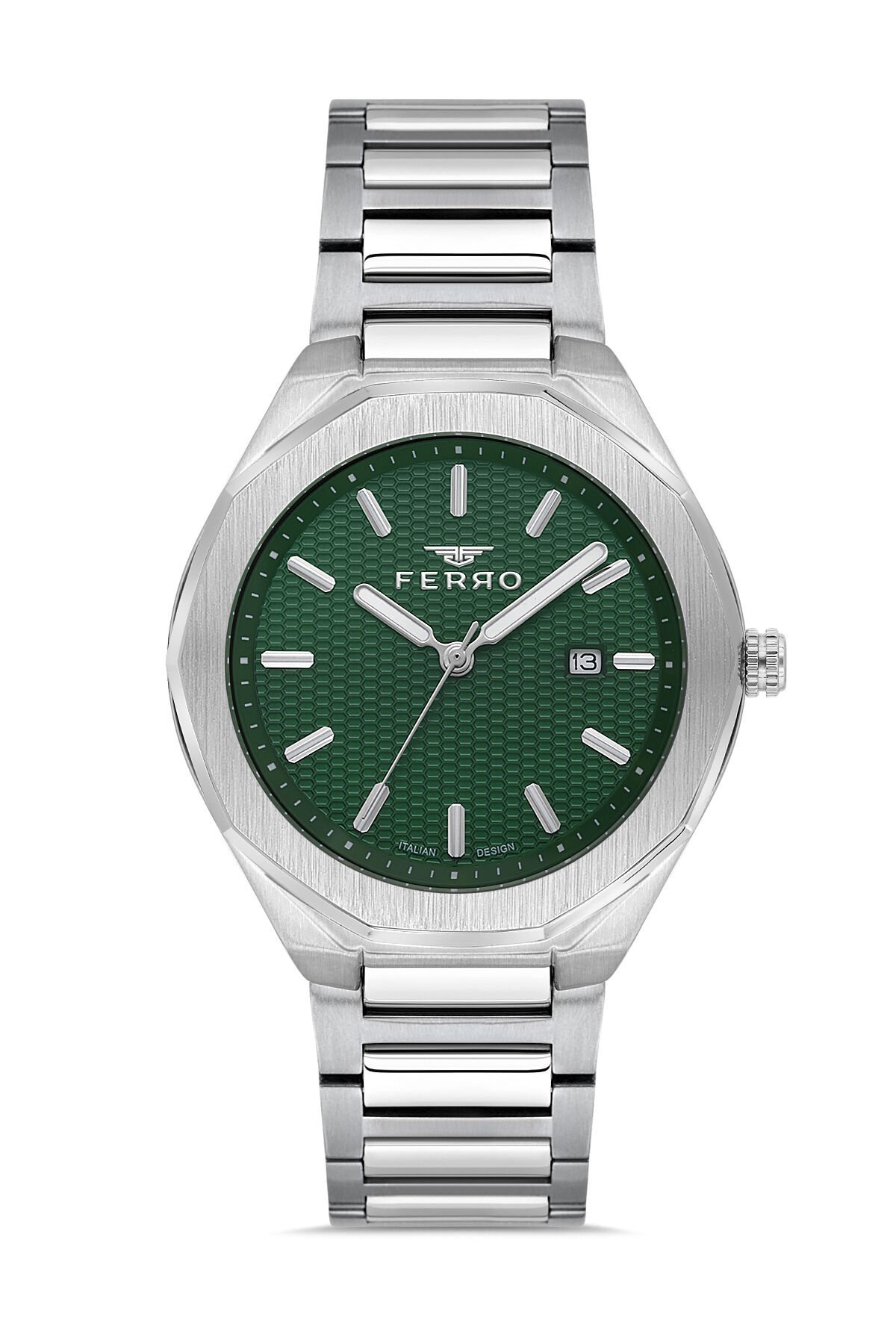 Ferro Gümüş Çelik Kordon Erkek Kol Saati F11535A-A6 3ATM Su Geçirmez 2 Yıl Garantili HediyePaketli