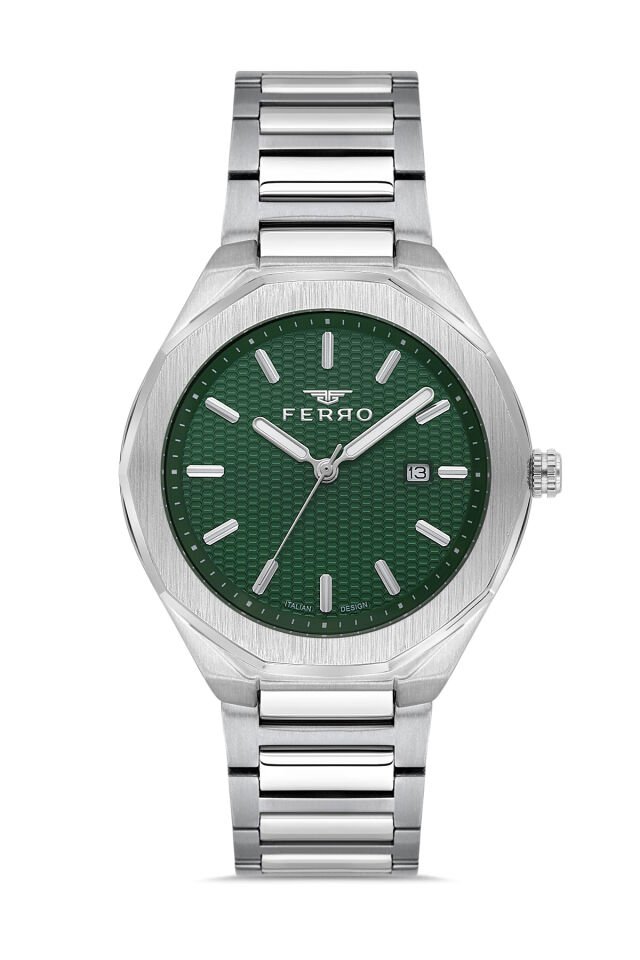 Ferro Gümüş Çelik Kordon Erkek Kol Saati F11535A-A6