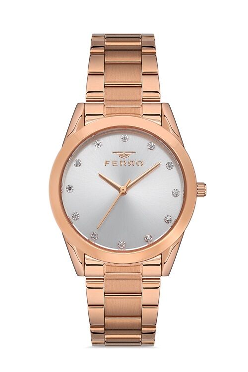 Ferro 35 mm Rose Çelik Kordon Kadın Kol Saati F21929A-C F21929A-C