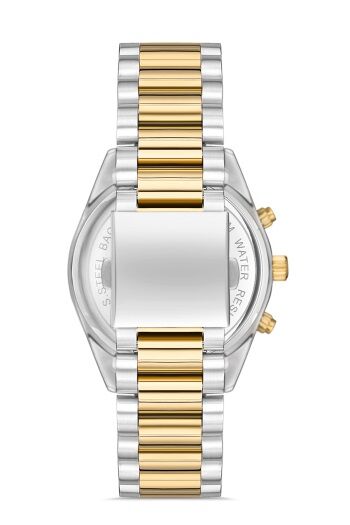 Ferro - FM31289A-D2 Quartz Çelik Altın/Gri Siyah Kadran 43 mm Fonksiyonları Aktif Erkek Saati