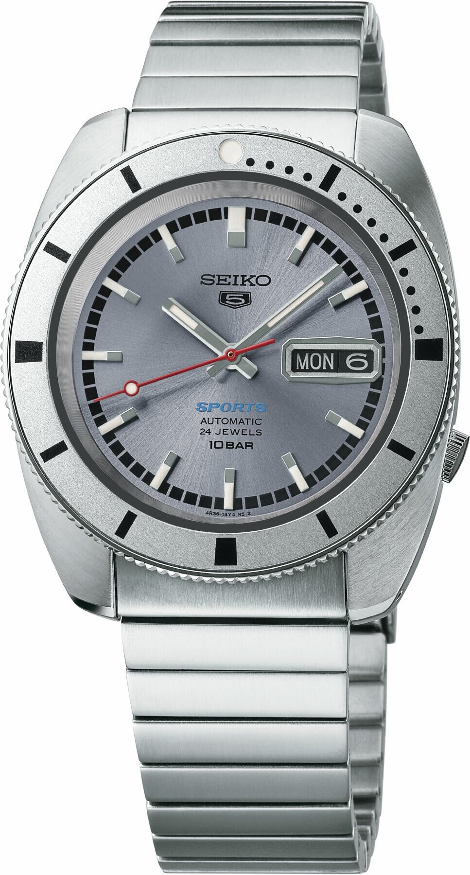 Seiko 5 Sports SRPL03K1 Otomatik Çelik Gri 10 ATM 39 mm Erkek Kol Saati