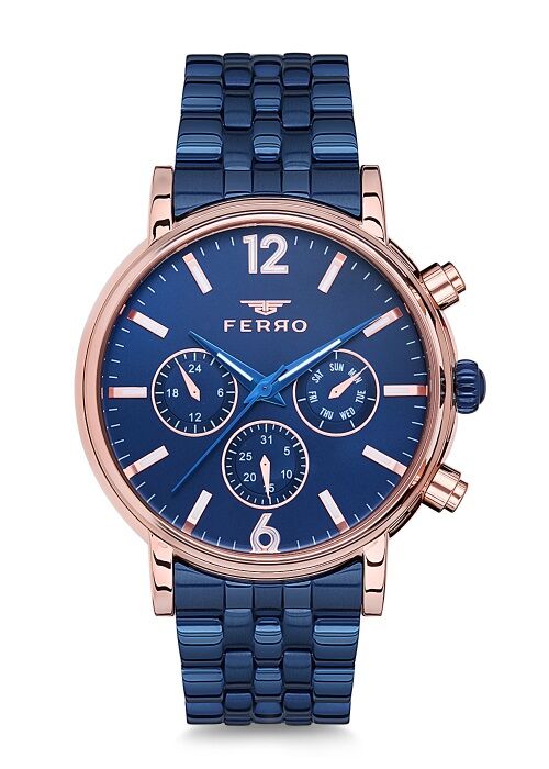 Ferro Rose - Gümüş Çelik Kordon Erkek Kol Saati FM3888A-T FM3888A-T