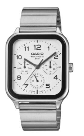 Casio MTP-M306D-7AVDF Quartz Çelik Gri Beyaz Kadran 34 mm Erkek Kol Saati