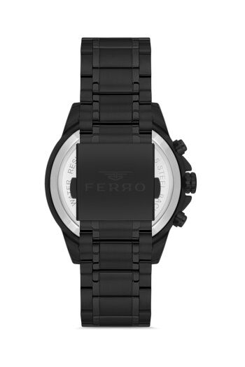 Ferro FM31456A-G Quartz Çelik Siyah 45 mm Erkek Kol Saati