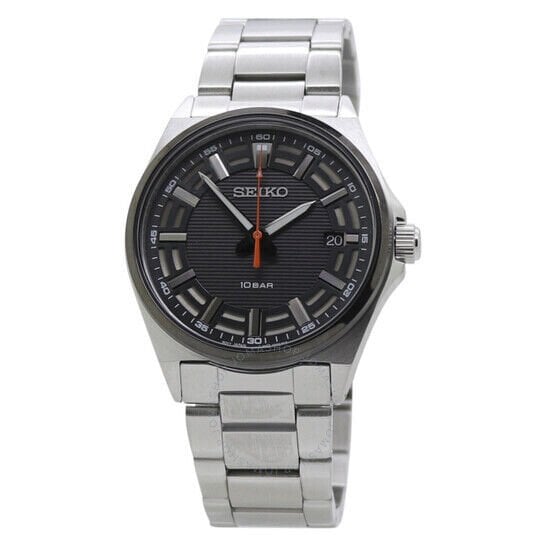 Seiko SUR507P1 Quartz Çelik Gri Füme Kadran Hardlex Cam 40 mm Erkek Kol Saati