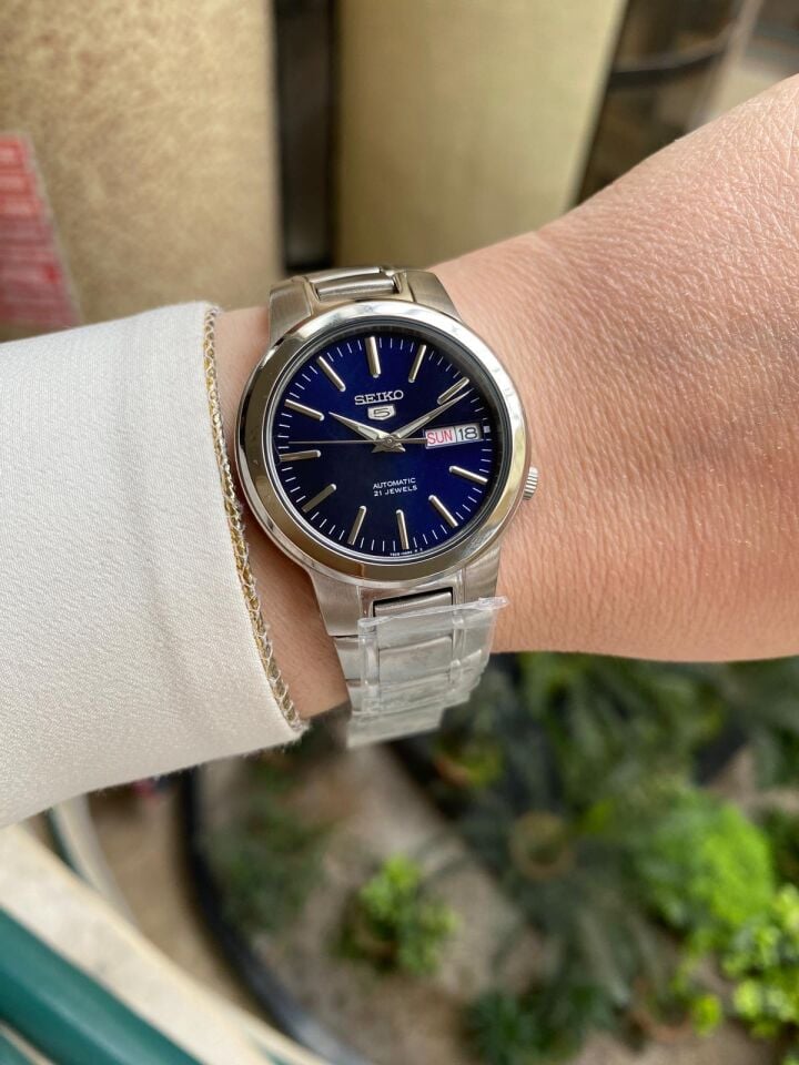 Seiko 5 SNKA05K1 Otomatik Çelik Gri Mavi Kadran 37 mm Erkek Kol Saati