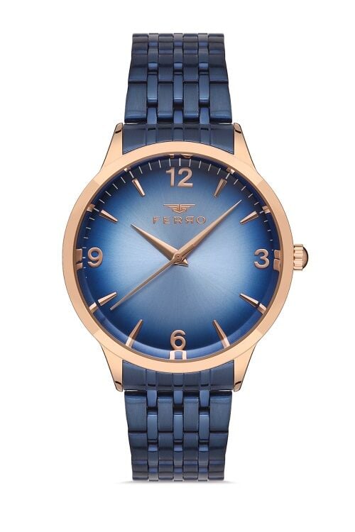 Ferro 44 mm Lacivert Çelik Kordon Erkek Kol Saati F11932A-T F11932A-T