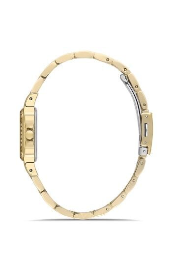 Ferro Sarı Çelik Kordon Kadın Kol Saati FL40112A-B6 3ATM Su Geçirmez 2 Yıl Garantili HediyePaketli