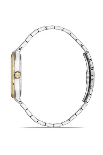 Ferro Quartz Çelik Altın Gri Yeşil Kadran 41 mm Erkek Kol Saati