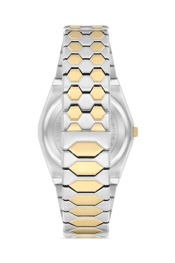 Ferro Quartz Çelik Altın/Gri Yeşil Kadran 41 mm Erkek Kol Saati