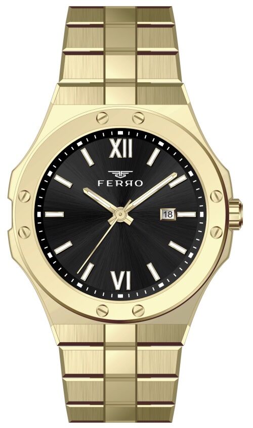 Ferro F11357A-B2 44 mm Altın Erkek Kol Saati