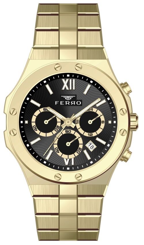 Ferro FM31356A-B2 44 mm Altın Erkek Kol Saati