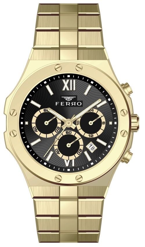 Ferro FM31356A-B2 44 mm Altın Erkek Kol Saati