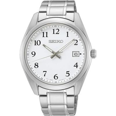 Seiko SUR459P Quartz Çelik Gri Beyaz Kadran 40 mm Erkek Kol Saati