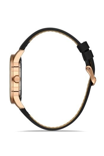 Ferro F11368B-R3 Quartz Deri Siyah Lacivert Kadran 41 mm Erkek Kol Saati