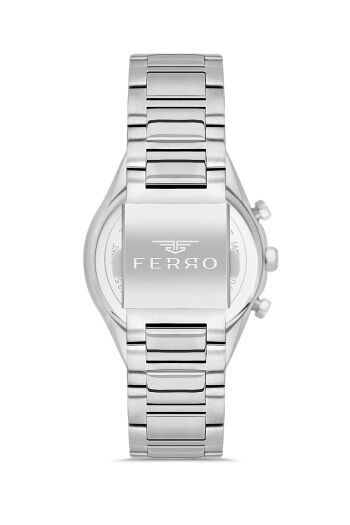 Ferro FM31458A-A6 Quartz Çelik Gri Yeşil Kadran 44 mm Erkek Kol Saati