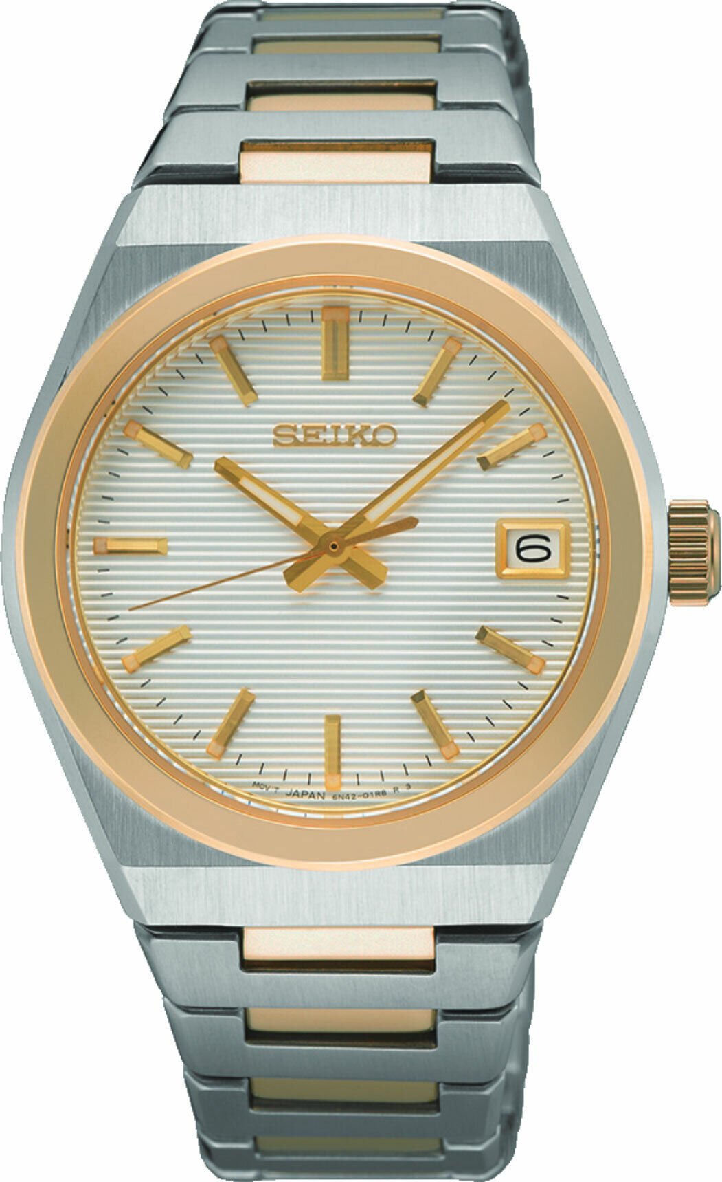 Seiko SUR578P1 Quartz Çelik Gri Beyaz Kadran Safir Cam 10 ATM 34 mm Kadın Kol Saati