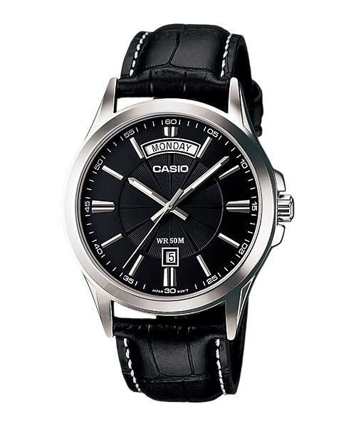 Casio MTP-1381L-1AVDF Quartz Deri Siyah 40 mm Erkek Kol Saati