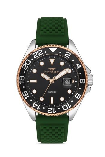 Ferro F11196DA-E2 Quartz Çift Kordonlu 43 mm Erkek Kol Saati