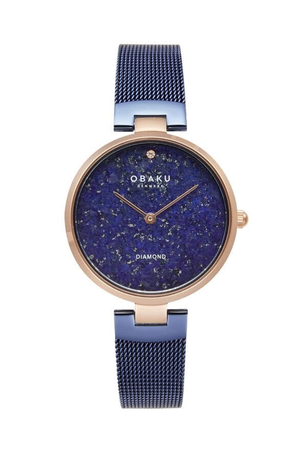 Obaku Denmark V256LHVLML-DLPD Quartz Hasır Lacivert Safir Cam 32 mm Kadın Kol Saati