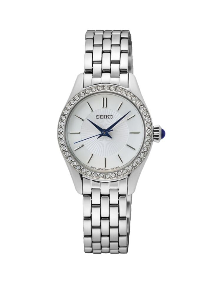 Seiko SUR539P1 Quartz Çelik Gri Beyaz Kadran 26 mm Kadın Kol Saati