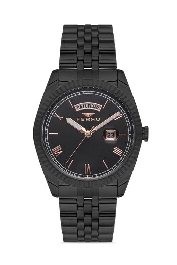 Ferro F11130DA-G Quartz Çift Kordonlu Mineral 3 ATM 41 mm Erkek Kol Saati