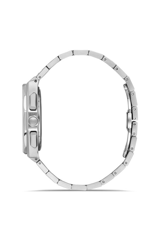 Ferro Gümüş Çelik Kordon Erkek Kol Saati FM43013A-A15 Tüm Fonksiyonlar Aktif 3 ATM Su Geçirmez