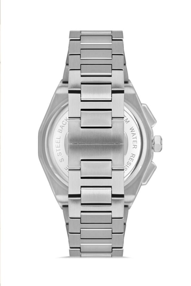 Ferro Gümüş Çelik Kordon Erkek Kol Saati FM43013A-A15 Tüm Fonksiyonlar Aktif 3 ATM Su Geçirmez