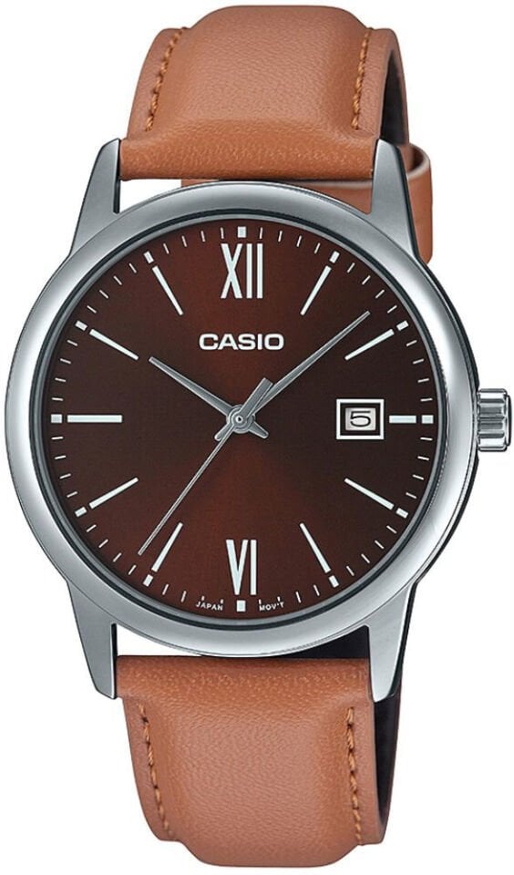 Casio MTP-V002L-5B3UDF Quartz Deri Kahverengi 37 mm Erkek Kol Saati