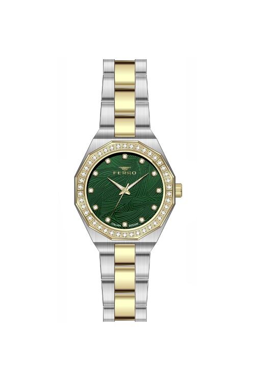 Ferro Sarı ve Gümüş Çelik Kordon Kadın Kol Saati FL43014A-D6 3ATM Su Geçirmez 2 Yıl Garantili