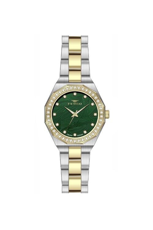 Ferro Sarı ve Gümüş Çelik Kordon Kadın Kol Saati FL43014A-D6 3ATM Su Geçirmez 2 Yıl Garantili
