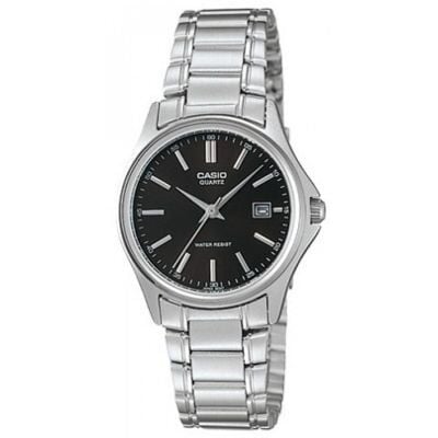 Casio LTP-1183A-1ADF Quartz Çelik Gri Siyah Kadran 29 mm Kadın Kol Saati