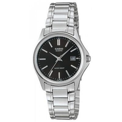 Casio LTP-1183A-1ADF Quartz Çelik Gri Siyah Kadran 29 mm Kadın Kol Saati