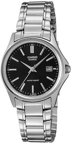 Casio LTP-1183A-1ADF Quartz Çelik Gri Siyah Kadran 29 mm Kadın Kol Saati