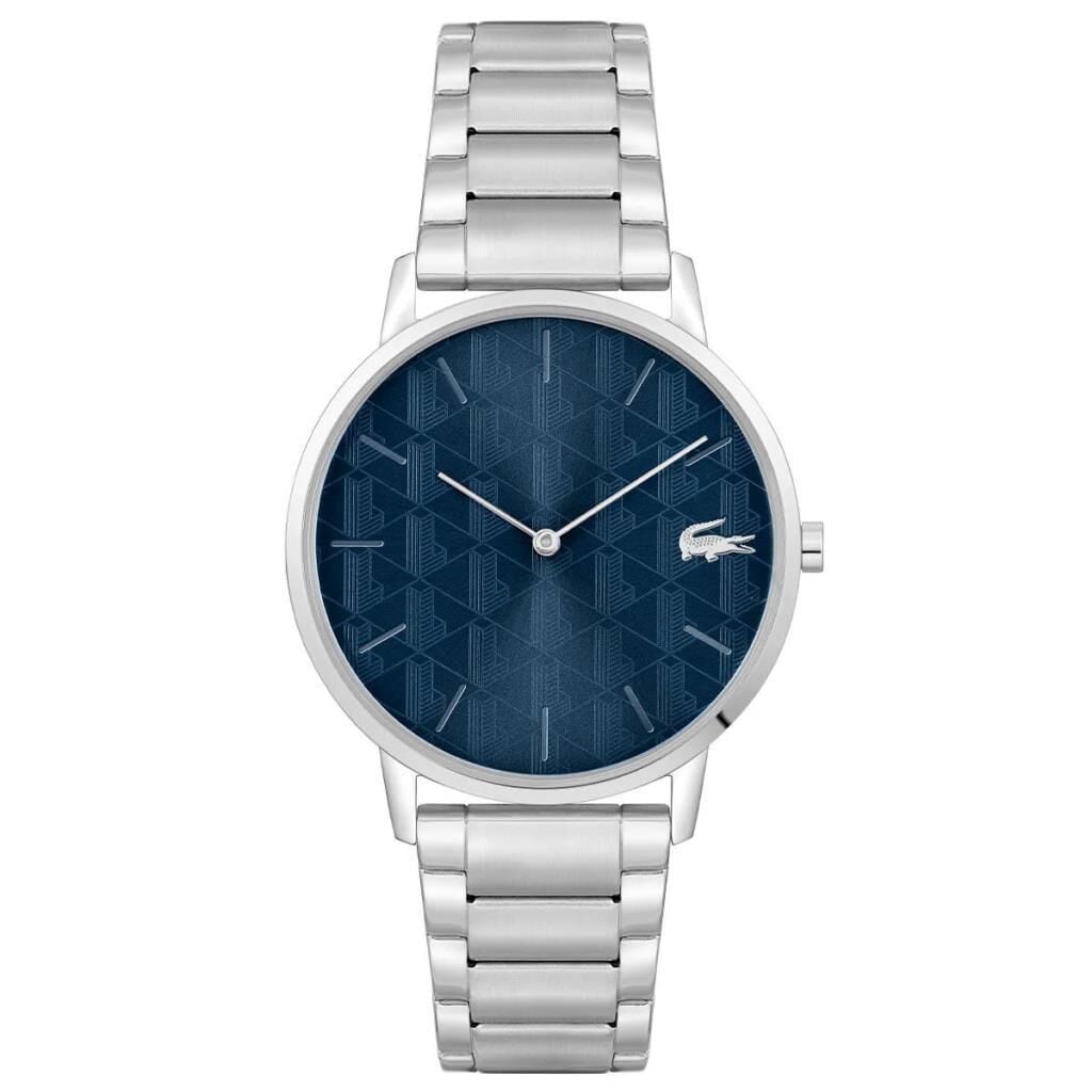 Lacoste LAC2011305 Quartz Çelik Gri Mavi Kadran 40 mm Erkek Kol Saati