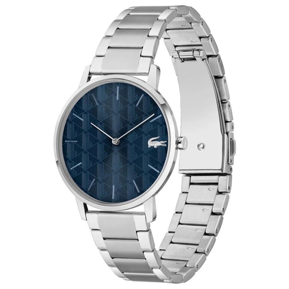 Lacoste LAC2011305 Quartz Çelik Gri Mavi Kadran 40 mm Erkek Kol Saati