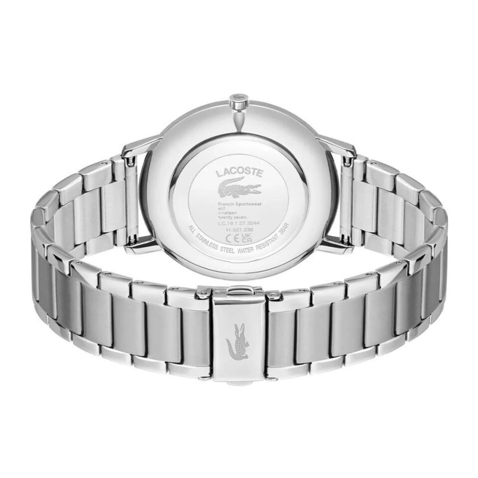 Lacoste LAC2011305 Quartz Çelik Gri Mavi Kadran 40 mm Erkek Kol Saati