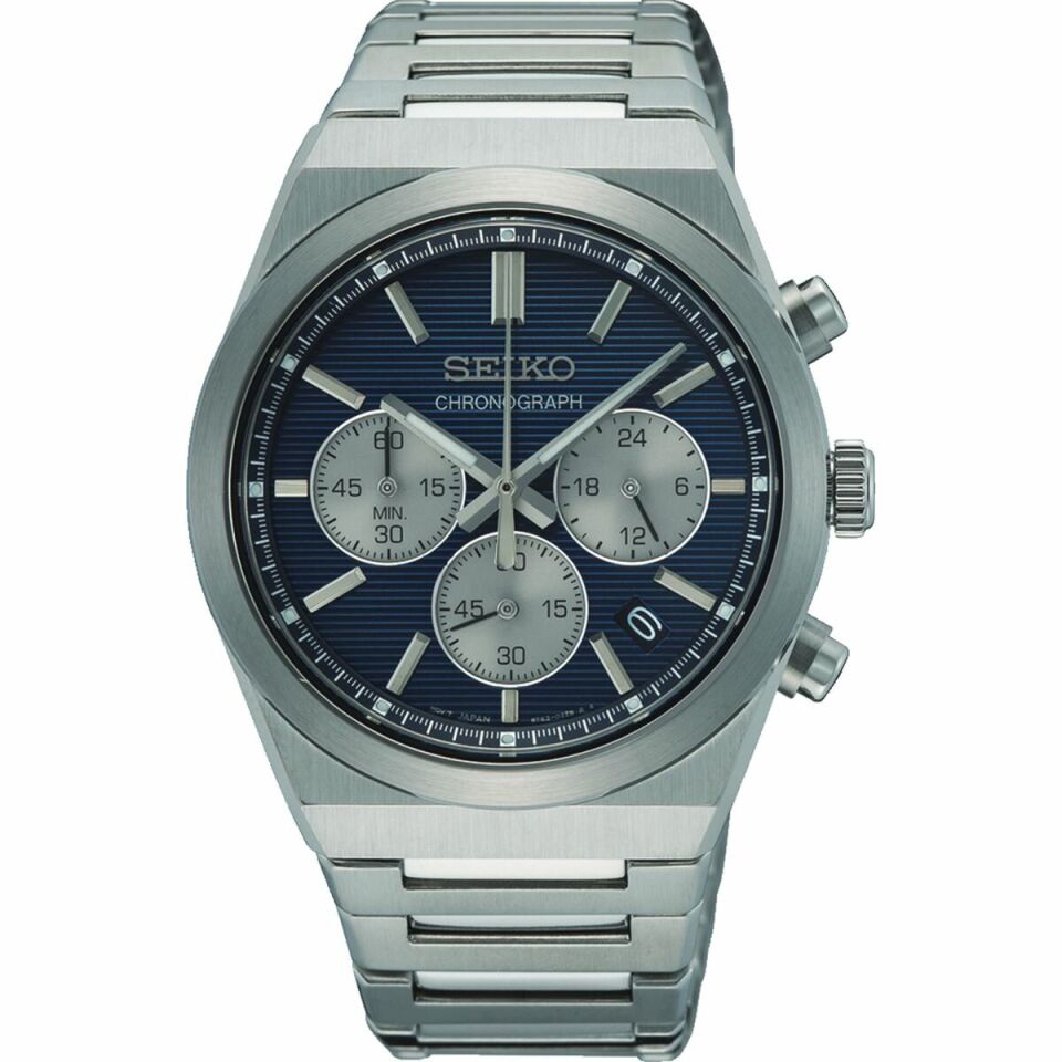 Seiko SSB453P1 Quartz Çelik Gri Lacivert Kadran 10 ATM 40 mm Erkek Kol Saati