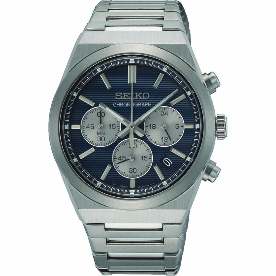 Seiko SSB453P1 Quartz Çelik Gri Lacivert Kadran 10 ATM 40 mm Erkek Kol Saati