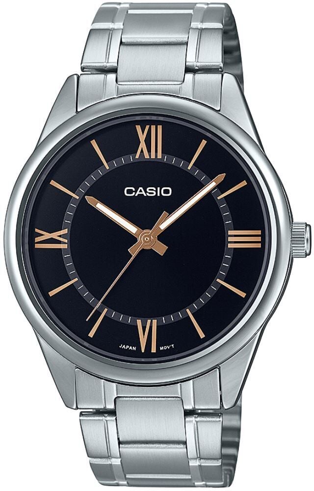 Casio MTP-V005D-1B5UDF Quartz Çelik Gri Siyah Kadran 40 mm Erkek Kol Saati