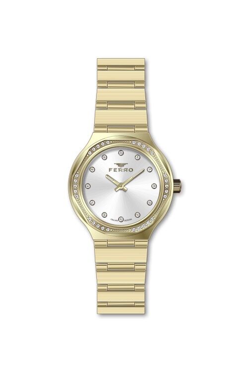 Ferro FL40140A-B Quartz Çelik Altın Rengi 31 mm Kadın Kol Saati