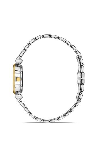 Ferro Sarı ve Gümüş Çelik Kordon Kadın Kol Saati FL43020A-D6 3ATM Su Geçirmez 2 Yıl Garantili