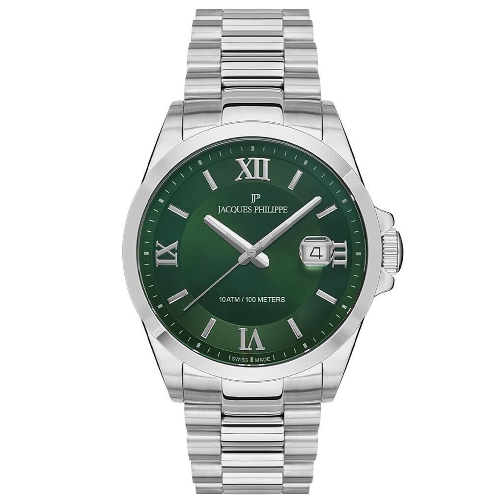 Jacques Philippe JPQGS3313X6 Swiss Made Safir Cam 41 mm Gri  Erkek Kol Saati